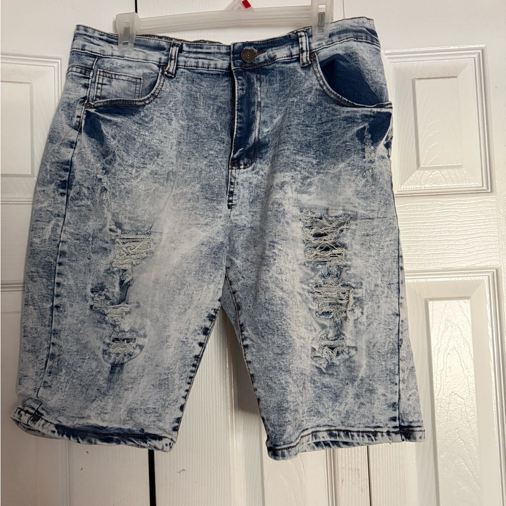 Stylish Blue Denim Men's Shorts